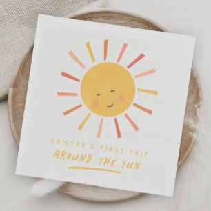 Erste Reise um die Sonne 1. Geburtstag Serviette