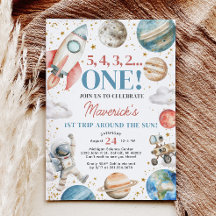 Erste Reise um die Sonne Einladung zum Geburtstag