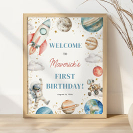 Erste Reise um die Sonne Geburtstag 16x20 Willkomm Poster