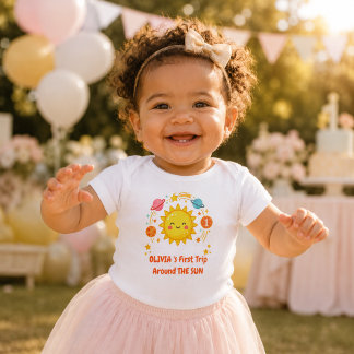 Erste Reise um die Sonne/individuell  Baby Strampler