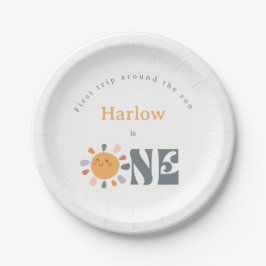 Erste Reise um die Sonne Pappteller