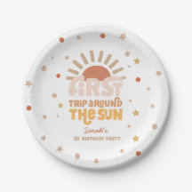 Erste Reise um die Sonne Retro Boho 1. Geburtstag