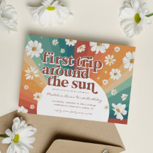 Erste Reise um die Sonne | Retro Daisy Rainbow