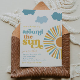 Erste Reise um die Sonne zum Geburtstag Einladung