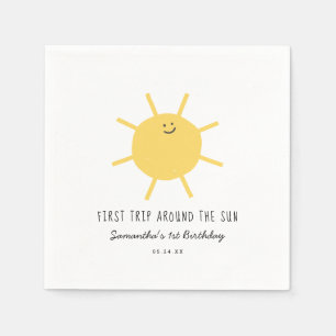 Erste Reise um die Sun Birthday Party Serviette