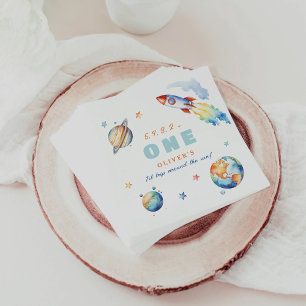 Erste Reise um die Sun Birthday Party Serviette