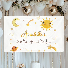 Erste Reise um Sun Birthday Banner