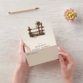 Erste Rodeo Birthday All In One Einladung