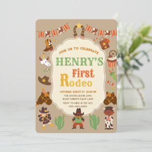 "Erste Rodeo Geburtstagseinladung Einladung