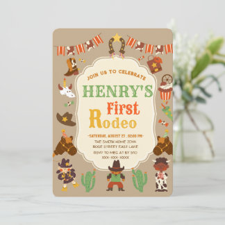 "Erste Rodeo Geburtstagseinladung Einladung