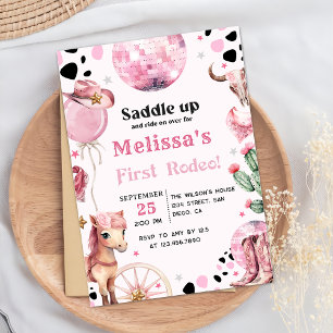 Erste Rodeo Wild West Cowgirl Einladung