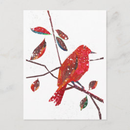 Erste Schnee-Ferienzeit Feiertagspostkarte