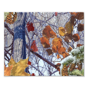 Erste Schnee Winter Camouflage Print Fotodruck