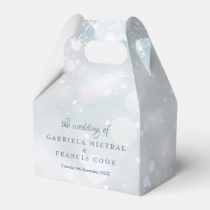 Erste Schneeflocken Winter Hochzeitsgunstbox Geschenkschachtel