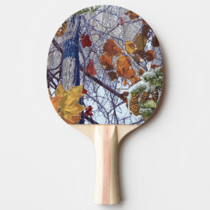 Erste Schneewinterszene Camouflage-Malerei Tischtennis Schläger