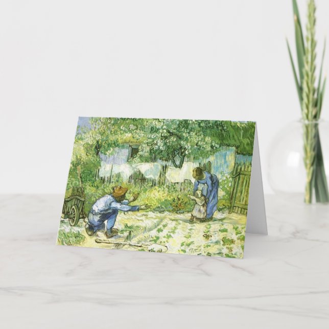 Erste Schritte, 1890 Vincent van Gogh. Karte (Vorderseite)