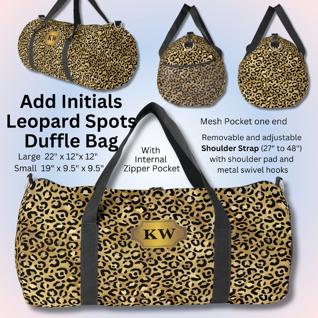 Erste Schritte hinzufügen, Gold auf Gold-Leopard-S Duffle Bag (Von Creator hochgeladen)