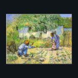 Erste Schritte (nach Millet) Van Gogh Fine Art Postkarte<br><div class="desc">Erste Schritte (nach Millet), Vincent van Gogh, Saint-Rémy Januar 1890. Öl auf Leinwand, 72, 4 x 91, 2 cm. New York, Metropolitan Museum of Art. F 668, JH 1883 Vincent Willem van Gogh (30 März 1853 - 29 Juli 1890) war ein niederländischer Post-Impressionist Künstler. Einige seiner Gemälde gehören heute zu...</div>