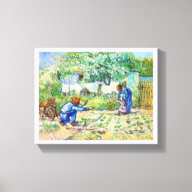 Erste Schritte (nach Millet) Vincent van Gogh Art Leinwanddruck (Vorderseite)
