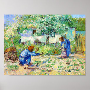 Erste Schritte (nach Millet) Vincent van Gogh Art Poster
