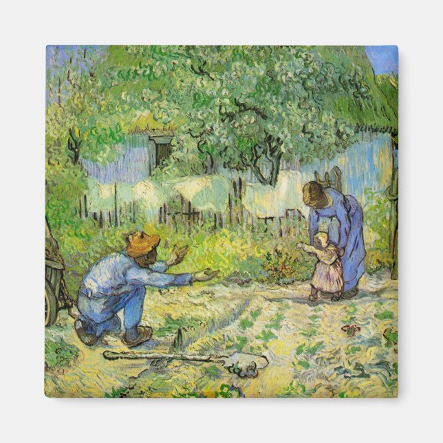Erste Schritte von Vincent van Gogh Magnet (Vorne)