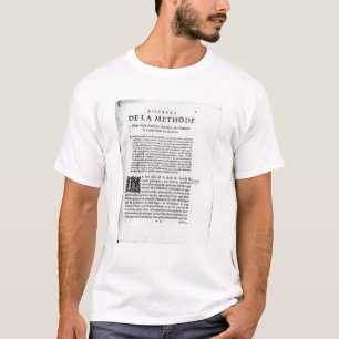 Erste Seite von "Discours de la Methode" durch T-Shirt