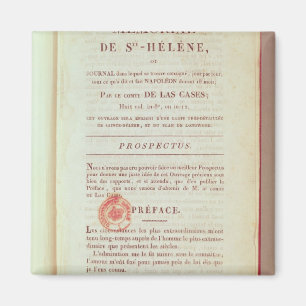 Erste Seite von 'Memorial de Sainte-Helene' Magnet