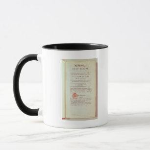 Erste Seite von 'Memorial de Sainte-Helene' Tasse
