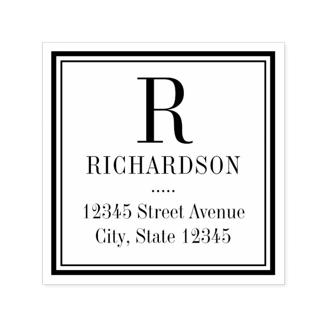 Erste selbstfarbige Briefmarke der Rücksendeadress Permastempel (Design)