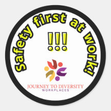 Erste Sicherheitsaufkleber