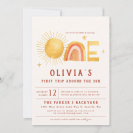 Erste Sonnenreise | 1. Geburtstag Party Einladung