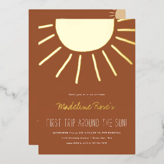 Erste Sonnenreise | Foto Birthday Folieneinladung