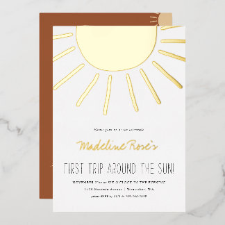 Erste Sonnenreise | Foto Birthday Folieneinladung