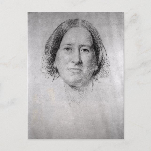 Erste Studie für das Portrait von George Eliot Postkarte (Vorderseite)