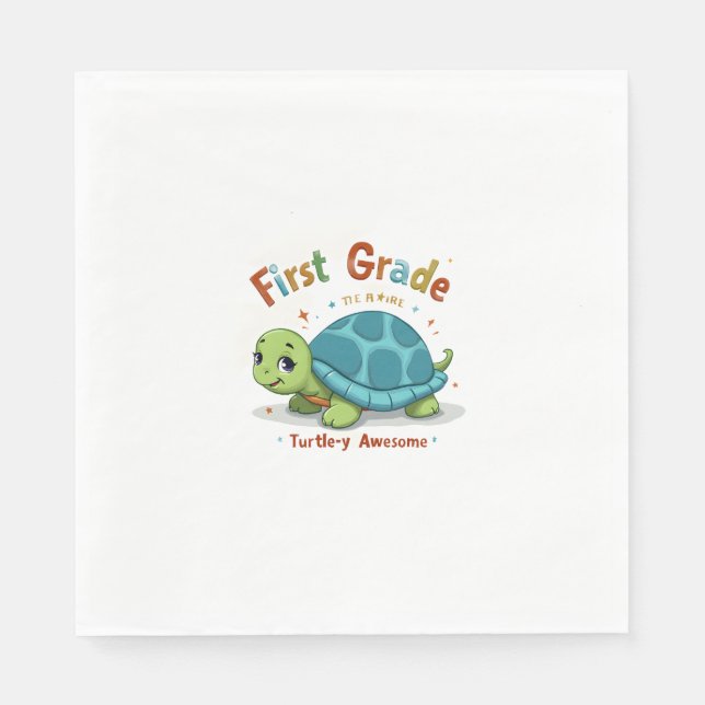 Erste Stufe Schildkröte-y Phantastisch 1. Stufe Zu Serviette (Vorderseite)