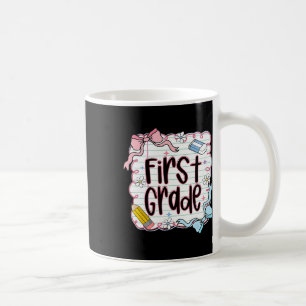 Erste Stufe zurück in die Schule für Mädchen Pink- Kaffeetasse