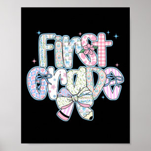 Erste Stufe zurück zur Schule Coquette Preppy Penc Poster
