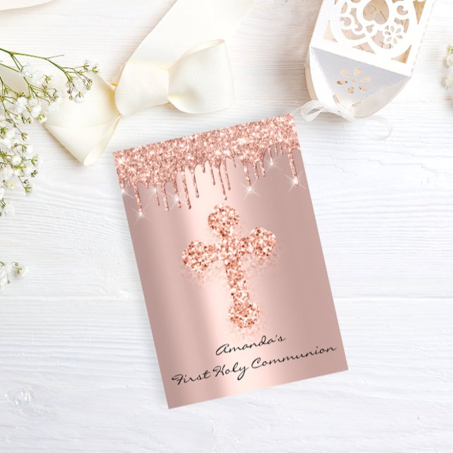 Erste Tropfen der Heiligen Kommunion Rose Christli Einladung (Von Creator hochgeladen)