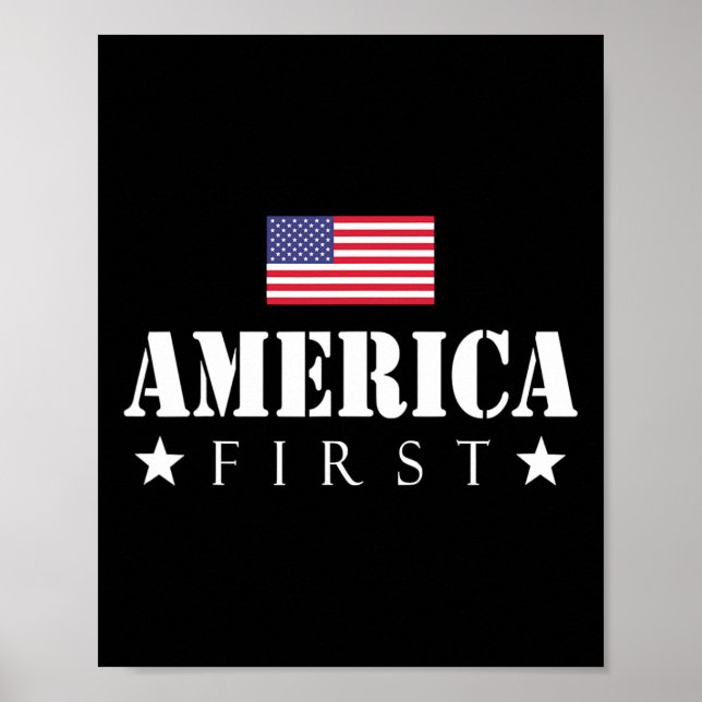 Erste Trump 2024 Amerika zuerst Poster (Vorne)