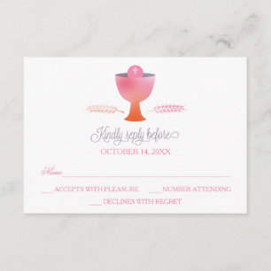 Erste UAWG-Antwort-Karte der heiligen Kommunion - RSVP Karte