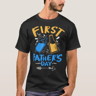 Erste Vatertag Beer Baby Flasche Papa 2023 Vi T-Shirt