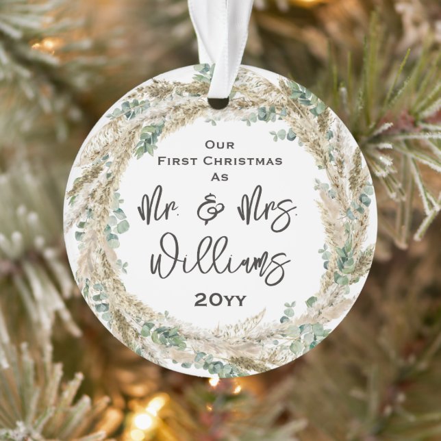 Erste Verheiratete Weihnachten als Herr & Mrs. 1.  Ornament (Baum)