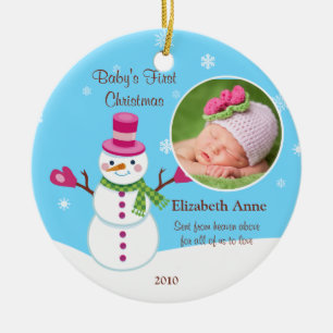 Erste Verzierung des Babys Weihnachts Keramik Ornament