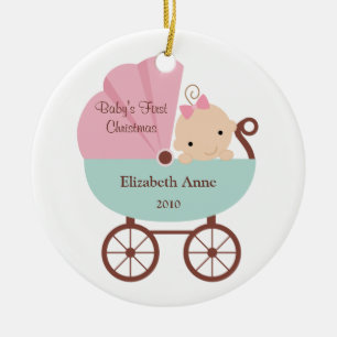 Erste Verzierung des Babys Weihnachts Keramik Ornament