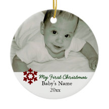 Erste Verzierung des Babys Weihnachts
