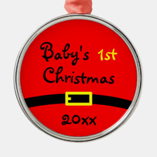 Erste Verzierung des Babys Weihnachtsmit Jahr Ornament Aus Metall