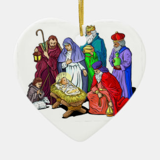 erste Verzierung des Geburt Christisszenenbabys Keramikornament