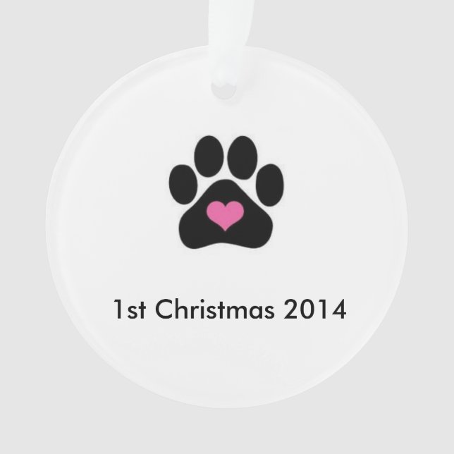 Erste Verzierung des Hundes Weihnachts Ornament (Vorderseite)