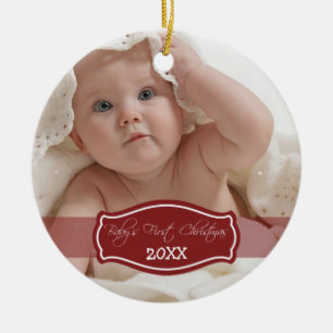 Erste Verzierung des kundenspezifischen Babys Keramik Ornament