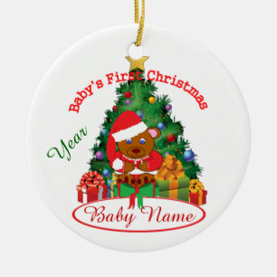 Erste Verzierung des personalisierten Babys Keramikornament